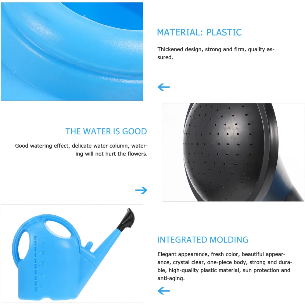 

5L Capacity Watering Can Gardening Plants Watering Bottle Blue Can
