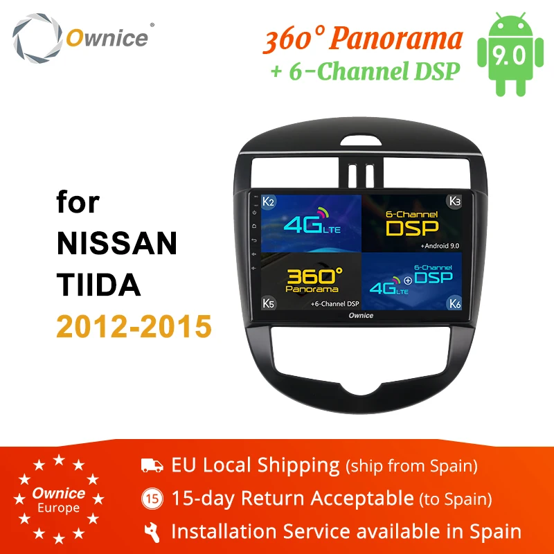 Ownice 4G LTE 360 панорама DSP SPDIF K3 K5 K6 для Nissan Tiida 2011 2012 2013 2014 автомобильное радио Android 9 0