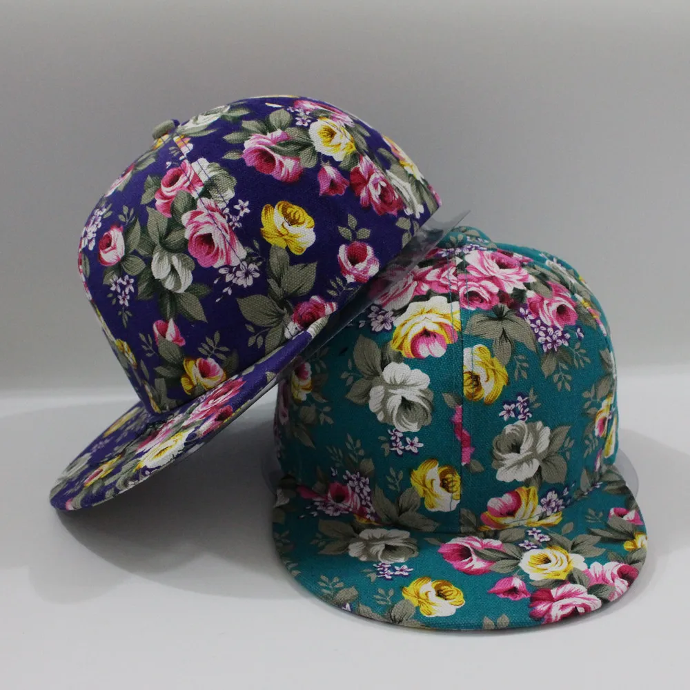 Лидер продаж Высококачественная бейсбольная кепка в стиле хип хоп с розами