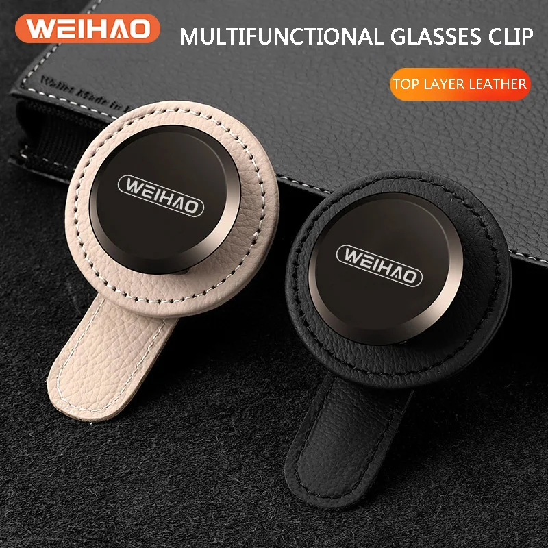 

WEIHAO Car Eyeglass Holder Glasses Storage Clip Card Ticket Holder Fastener Pen Case Eyeglasses Accessories Vehicle Accessories