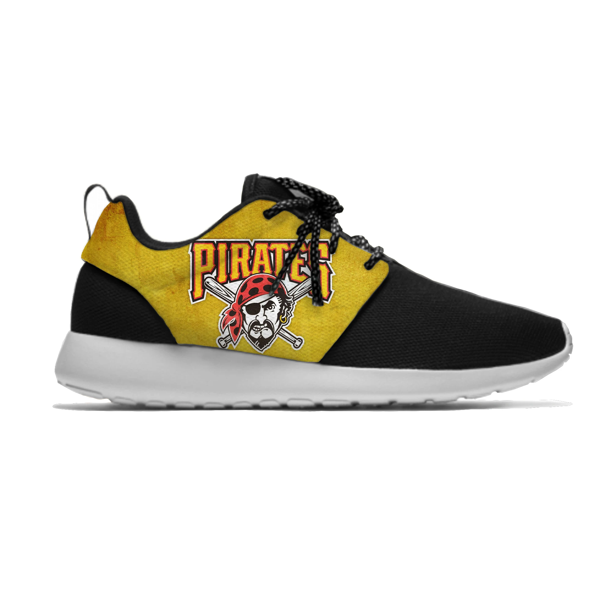 Pirates Men/Women Fashion Lightweight Shoes Pittsburgh Baseball Fans Sport Meshy Running Breathable Casual Sneakers | Спорт и