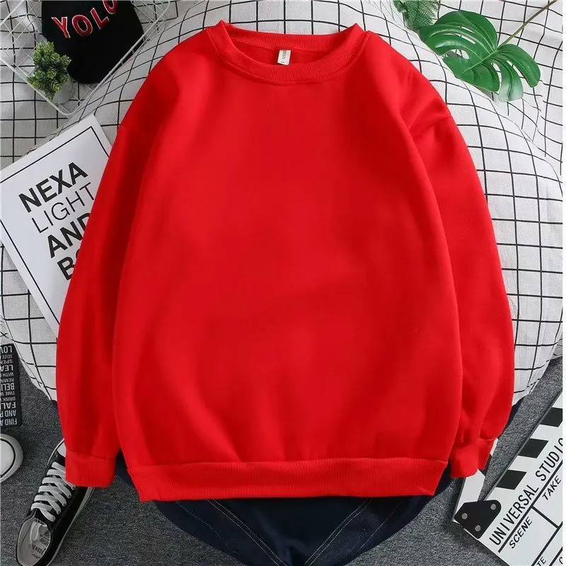 Winter Thickened Women Men Sweater Loose Joker Solid Color Lovers Couples Long Sleeve Fashion Pullover Top Blouse | Женская одежда