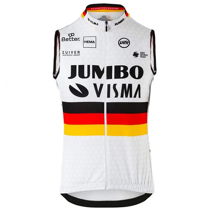 

2021 New Team Jumbo Visma Windproof Cycling Vest Breathable Windvest Sleeveless Maillot MTB Ropa Ciclismo Windstopper Gilet