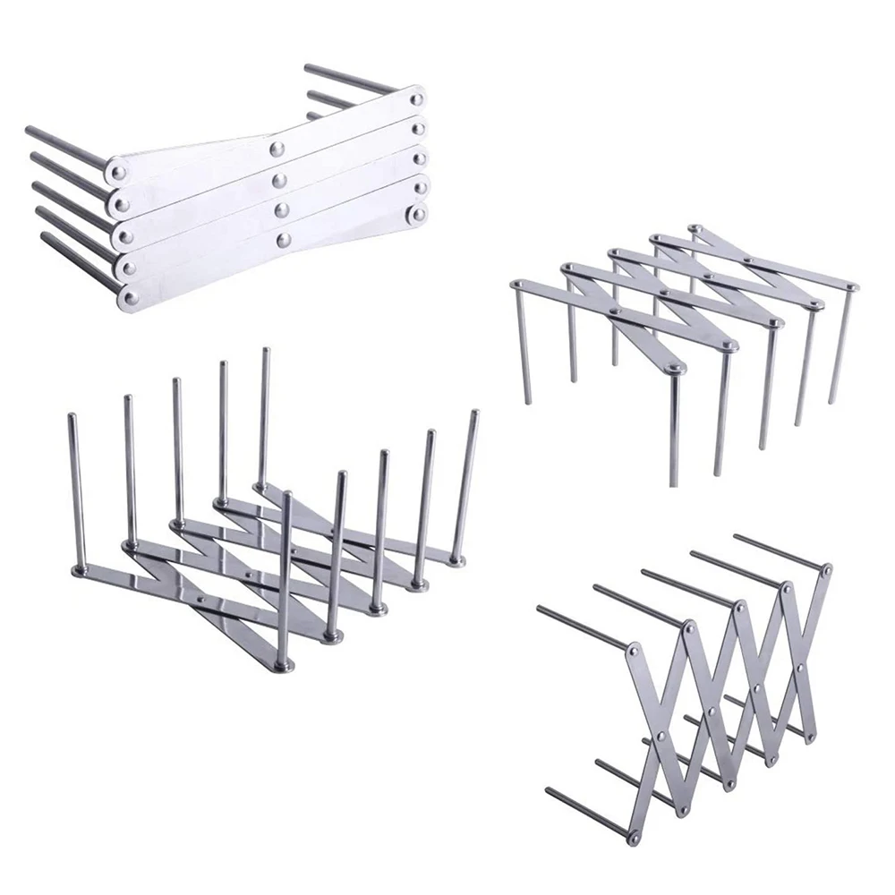 

Retractable Shelf Stackable Sliding Rack Organizer Shelfs Kitchen Iron Storage Rack For Cabinets Tableware Countertops For Home