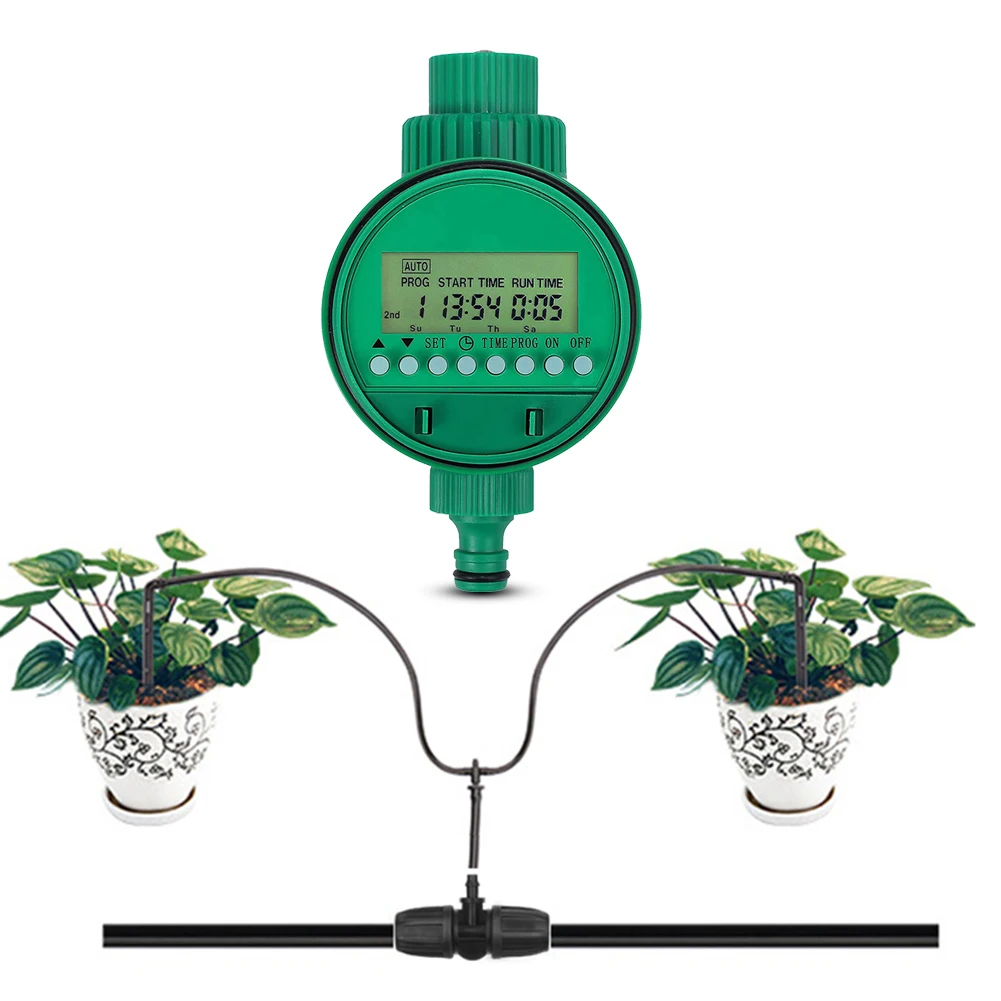 

Automatic Programmable Watering Timer LCD Display Home Garden Irrigation Timer Saving Watering Irrigation Tool Kits