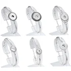 Новый браслет с кнопками, ювелирный браслет, регулируемый металлический браслет с защелкой, подходит для кнопок 12 мм или 18 мм 20 мм, ювелирный браслет с подвесками