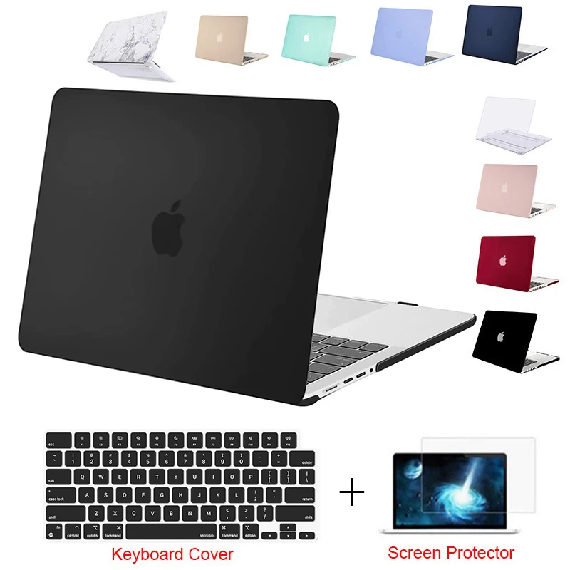 

Laptop Case For 2021 MacBook Pro 14 inch Case M1 A2442 2020 Air 13 A2337 A2179 A1932 A2338 A2289 Mac Plastic Hard Shells Covers