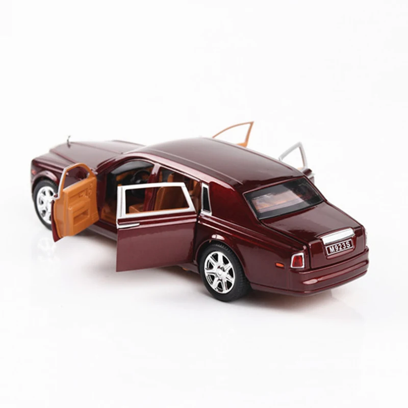 1:24 модель автомобиля из литого сплава Rolls Royce Phantom Metal Toy Car Wheels моделирующий