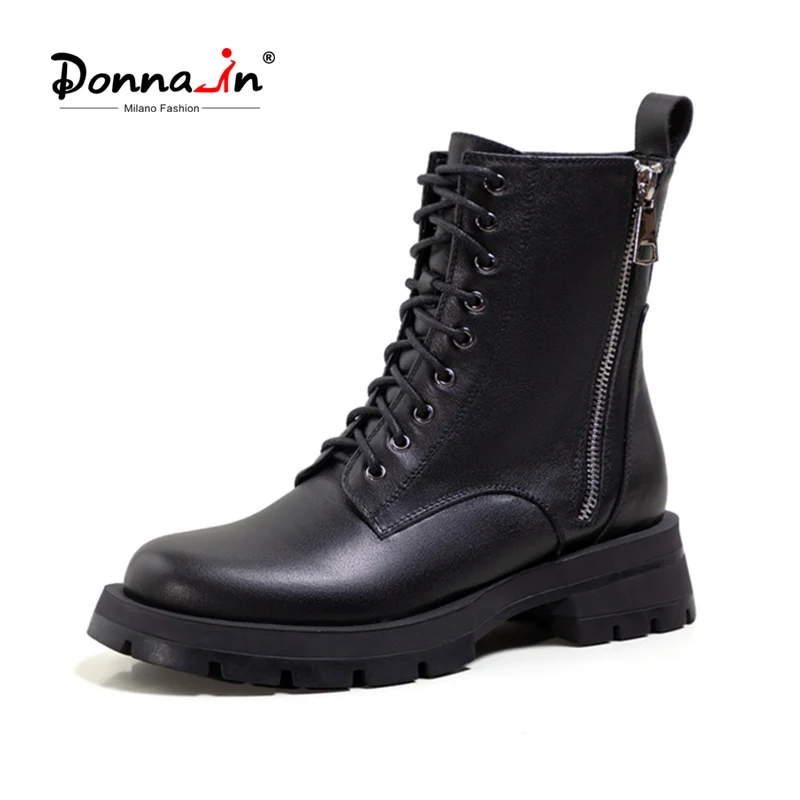 

Ботильоны женские из натуральной кожи, на молнии сбоку, на шнуровке