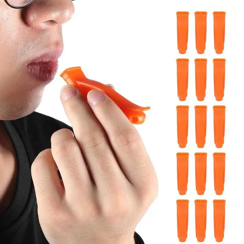 

Portable referee lifeguard whistle sports competition double tube double belt whistle plastic outdoor camping survival whistle