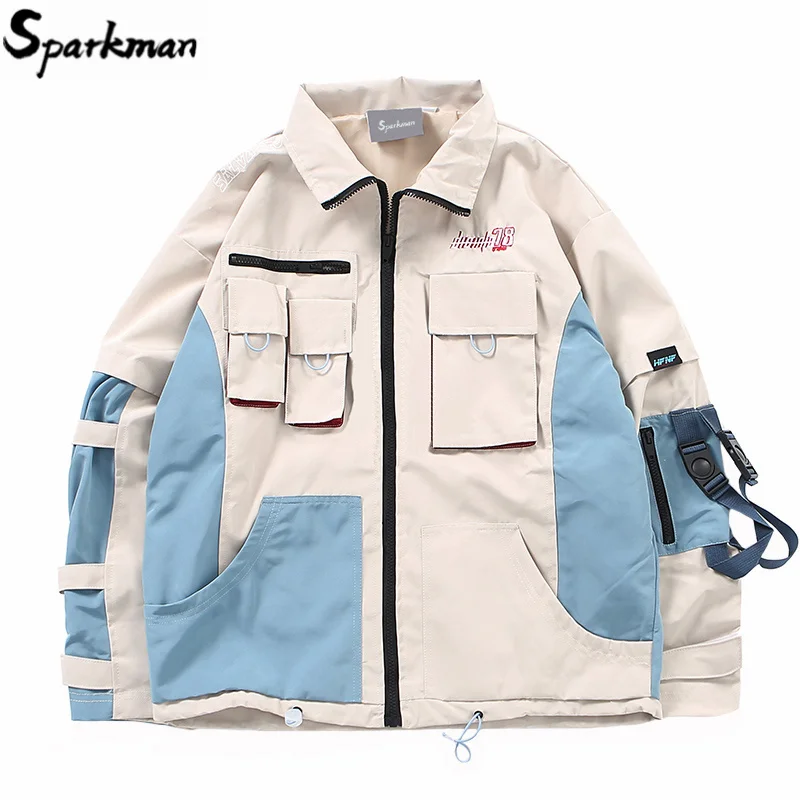 Мужская куртка в стиле хип-хоп Уличная Ретро винтажная Куртка Harajuku с принтом