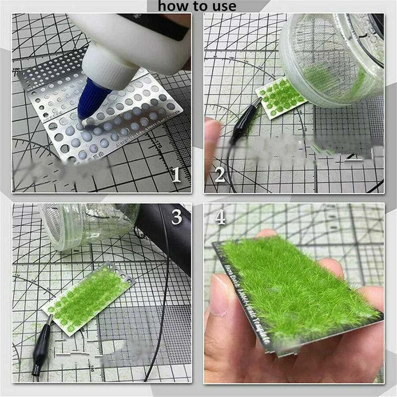 DIY статический посадка травы доска шаблонная модель игрушки песок стол сцена