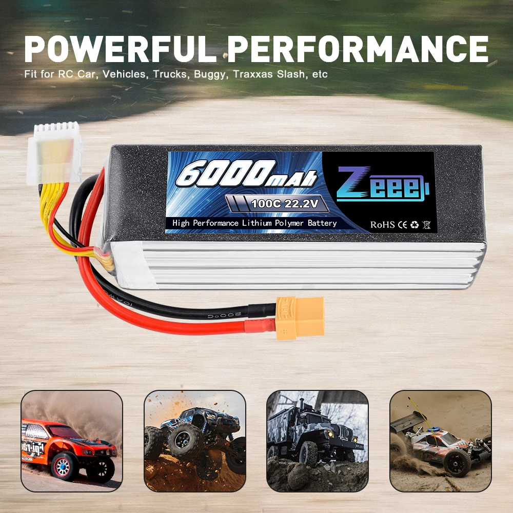 zeee lipo батарея 222 v 6000mah 100c xt90 разъем 6s rc lipo бата