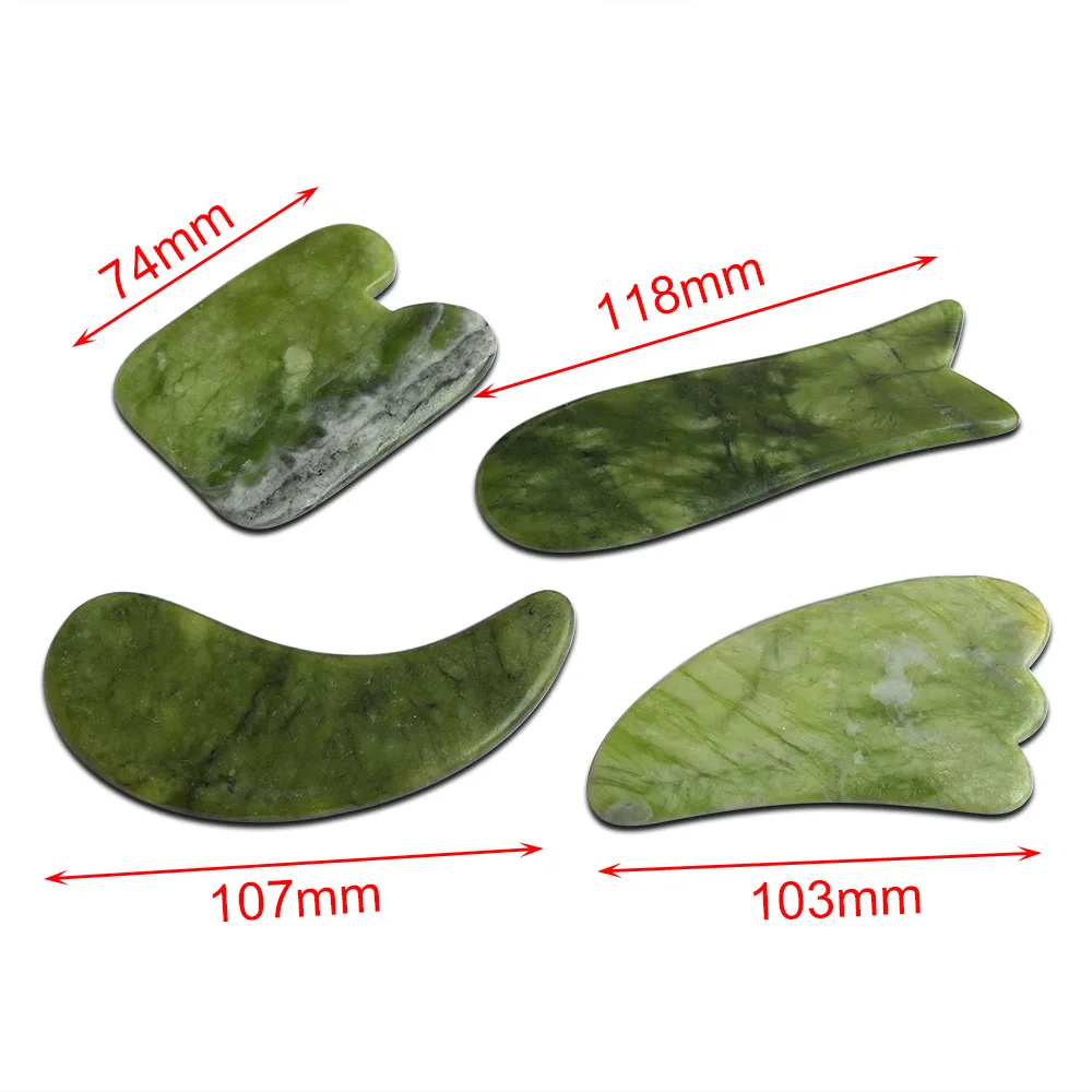 Природный глазурь Нефритового зеленого цвета камня нефрита массажный коврик