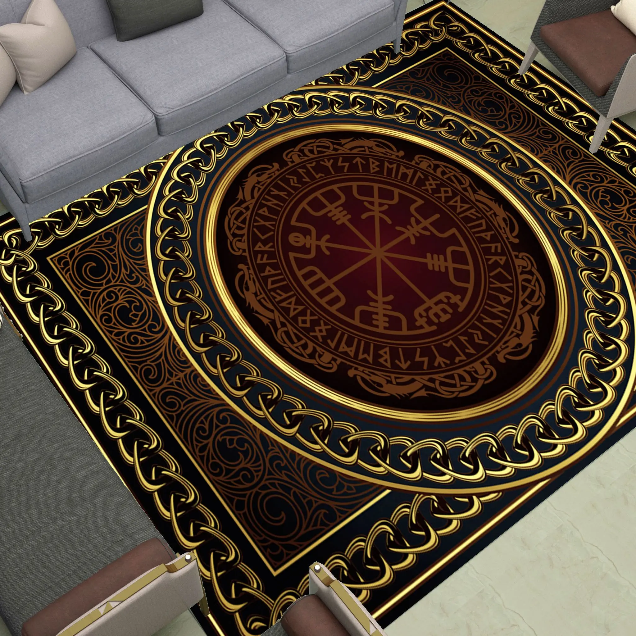 Коврик Magic Dragon с изображением лодки большой современный напольный коврик в стиле