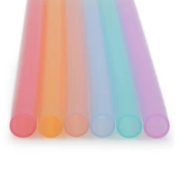 reusable silicone drinking straws long flexible straws with cleaning brushes tumbler bar party straws