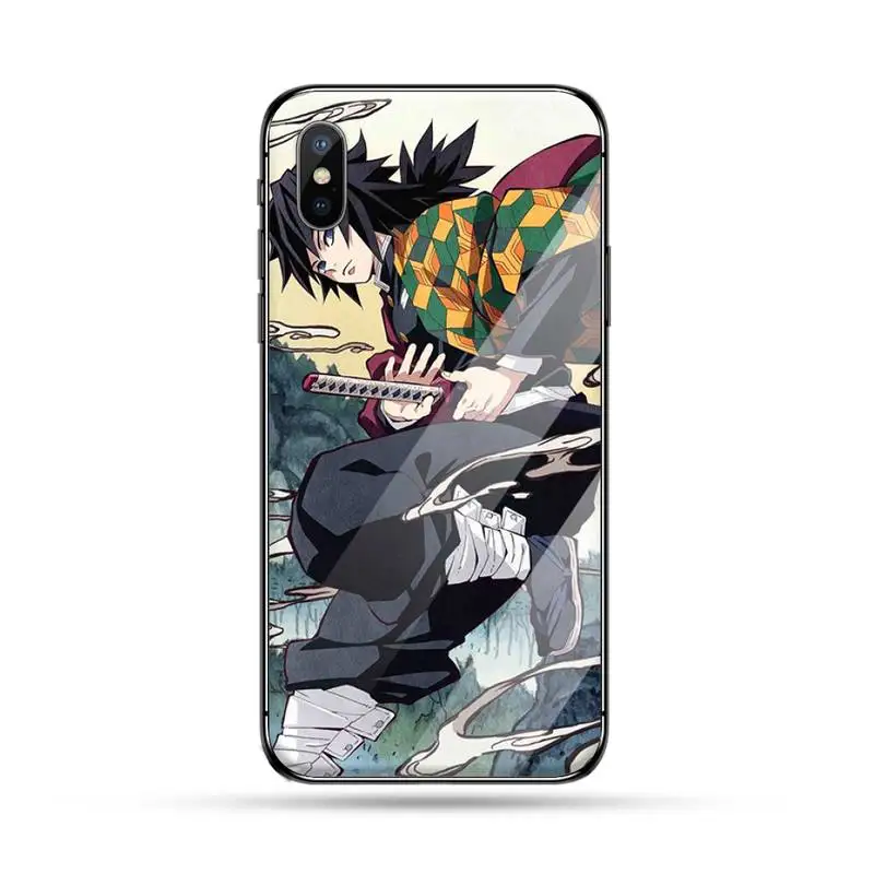 

Kimetsu No Yaiba Demon Slayer Anime funda coque cover Phone Case Tempered glass For iphone 5C 6 6S 7 8 plus X XS XR 11 PRO MAX