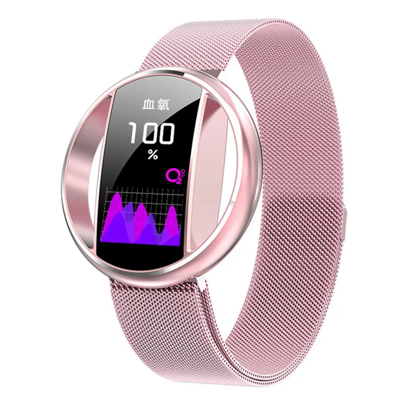 Pink steel strip Смарт-Браслет Смарт-браслет пульсометр фитнес-трекер спортивный водонепроницаемый Bluetooth браслет для смартфона - Цвет: Pink steel strip