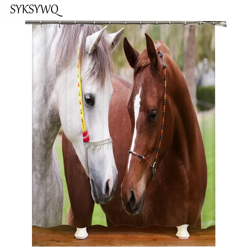 

beach dogs shower curtain fabric polyester curtains bath animal shower curtain waterproof