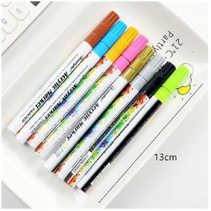 18 цветов/комплект 0 7 мм акриловая краска маркеры на керамический камень стекло