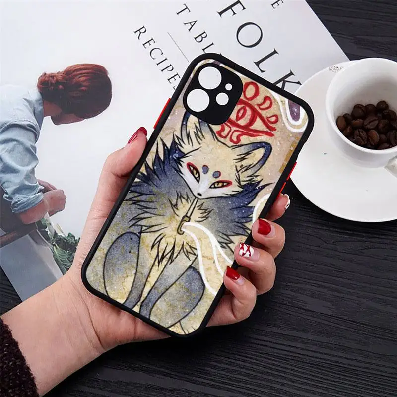 

Japanese Style Anime Fox Phone Cases Transparent Matte for iPhone 7 8 11 12 s mini pro X XS XR MAX Plus cover funda