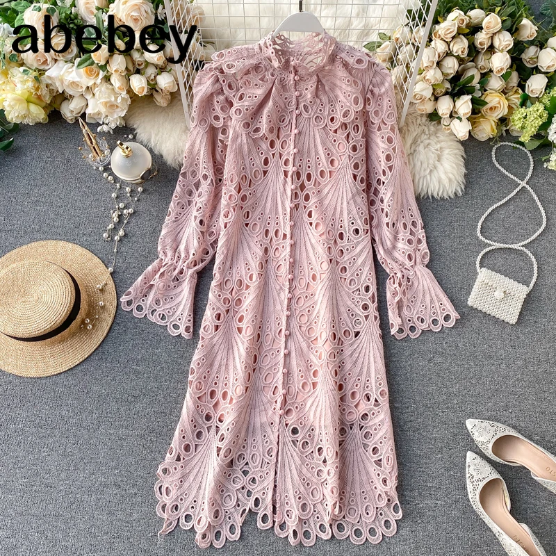 Романтичное винтажное кружевное платье в стиле корта весеннее дизайнерское