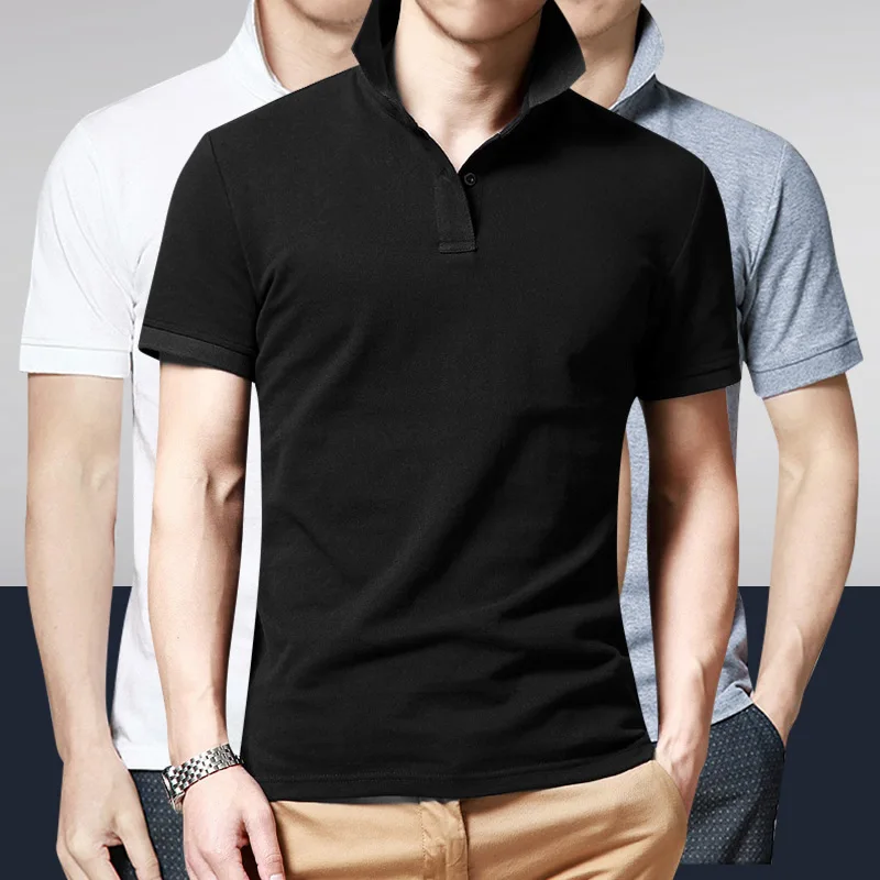 Мужская рубашка-поло MRMT белая однотонная с короткими рукавами и отложным