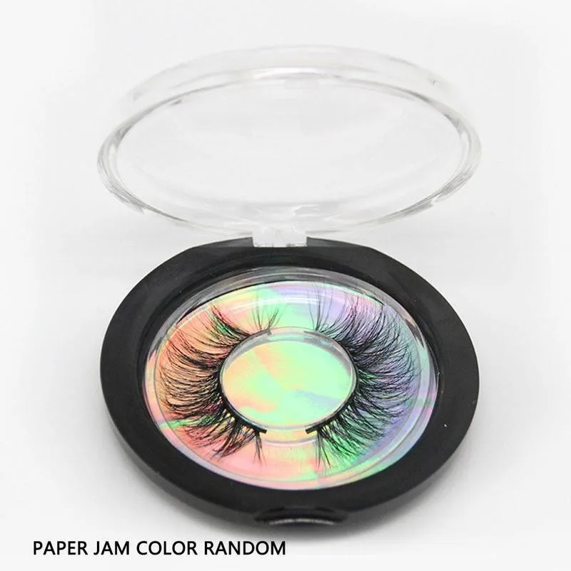 Круглая коробка для ресниц органайзер прозрачная упаковка вафель чехол