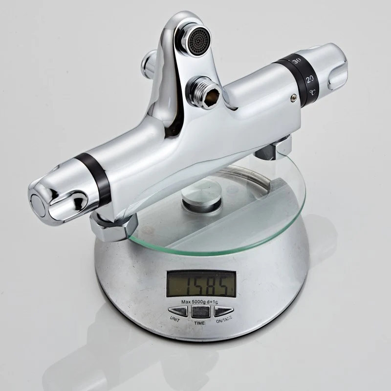 

Three Ways Brass Made Bathroom Bath Shower Faucets Water Control Valve Wall Mounted Ceramic Thermostatic Valve Mixer Faucet Tap