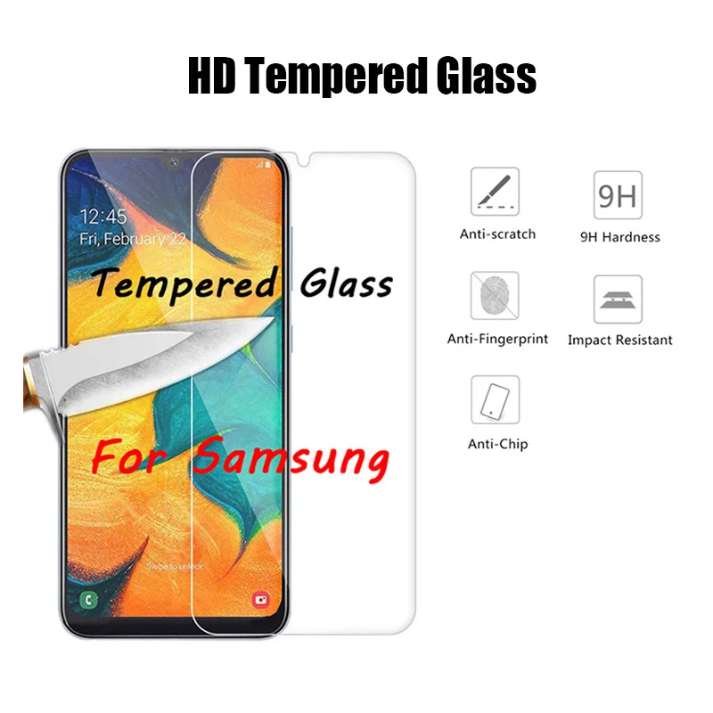 Защита экрана для Samsung A50 A30 A40 A10 A20 закаленное стекло на A9 A8 A6 A710 A720 A7 A510 A520 A5 A310 A320 Pro