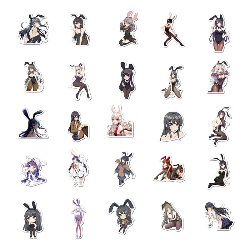 50 шт. аниме красоту девушки наклейки на стену в упаковке Лидер продаж для девочек