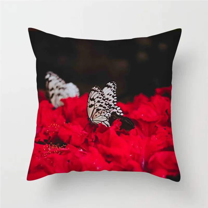 

Fuwatacchi 2020 New Cute Butterfly Cushion Cover Wild Bird Printing Pillowcase Sofa Bed Home DecorativeThrow Pillows Cover