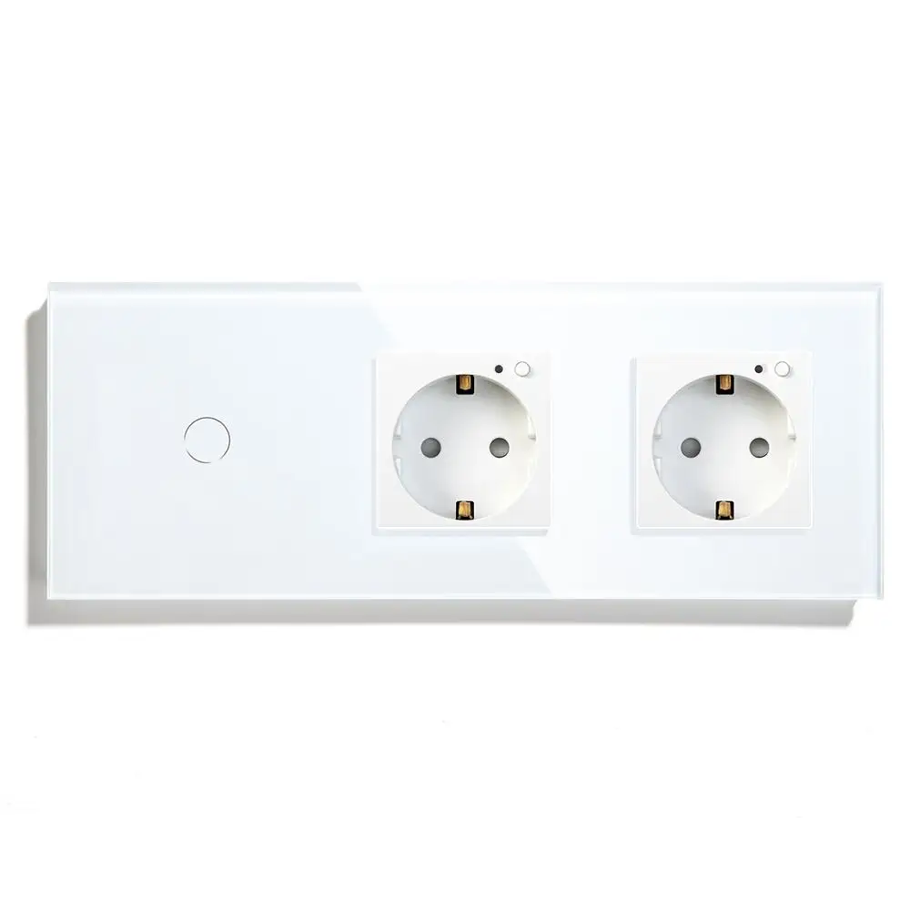 BSEED Wifi Touch Switch 1 Gang With Double EU Standard Socket | Обустройство дома