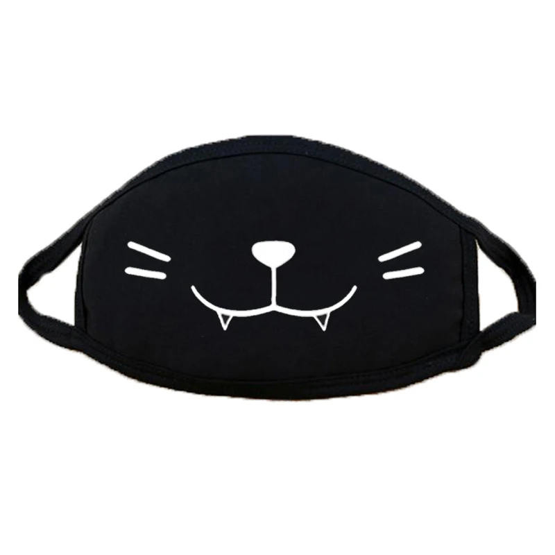 1 шт. Симпатичная хлопковая маска для половины лица с кошачьими зубами подарки на