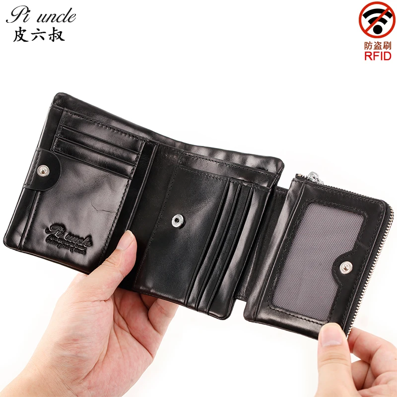 Короткий кошелек из натуральной кожи для мужчин дорожная Обложка паспорта