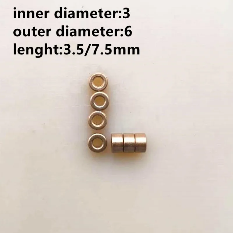 

10pcs/lot Precision Oil Bearing Inner Diameter 3mm Out Diameter 6mm Copper Sleeve