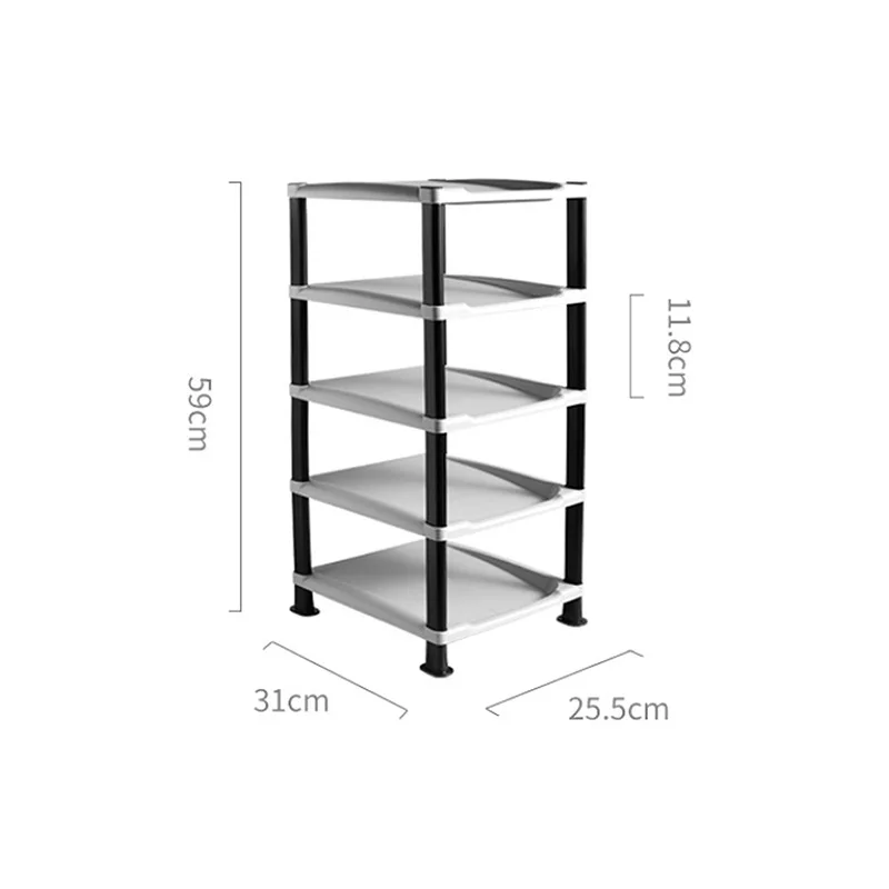

New Solid 5 Layer Shoe Rack Plastic Easy Assemble Storage Shoe Cabinet Shoe Rack Hanger Home Organizer Accessories