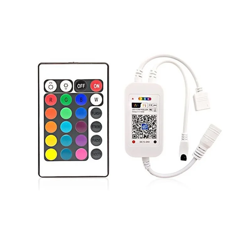 Миниатюрный пульт управления RGB с Wi Fi 5 24 В С ИК пультом ДУ кабель 1T1/ 1T2