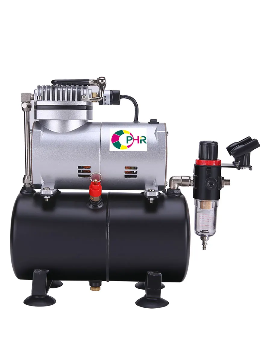 OPHIR Pro Dual-Action Airbrush Gun 3 Tips 0.2mm 0.3mm 0.5mm with Air Compressor for Tattoo Body Paint Hobby 110V,220V AC090+070 enlarge