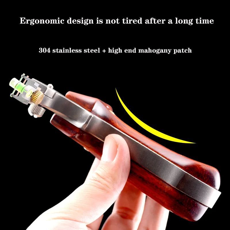 

Laser infrared aiming of stainless steel catapult with wood patch and fast flattening leather catapult slingshot