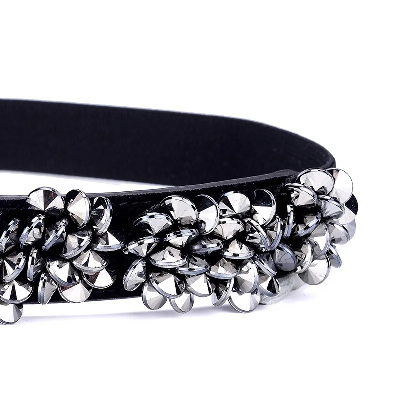 Ремень женский с металлической пластиной широкий пояс в стиле панк/вестерн