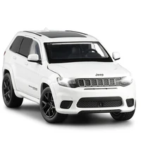 132 grand cherokee trackhawk simulation vehicles model alloy children toys genuine license collection gift car kids 6 open door