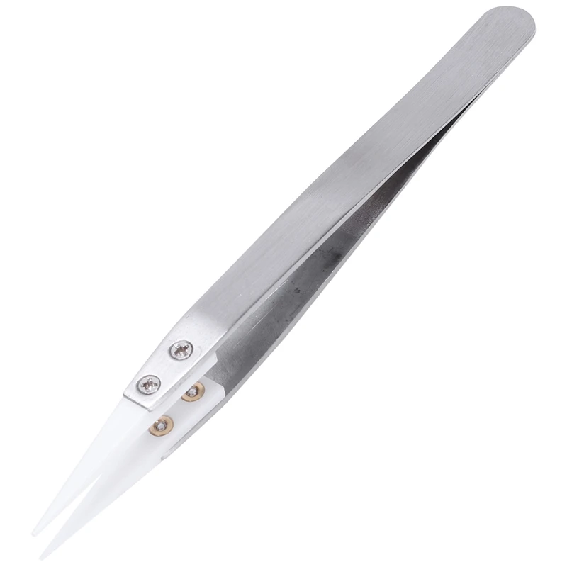 

Ceramic tweezers with stainless steel handle Refractory Acid-resistant Pointed tweezers