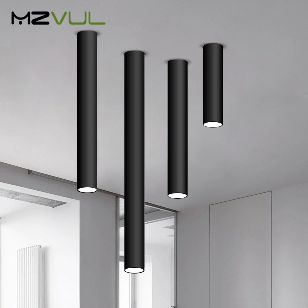 Светодиодный потолочный светильник длинная трубка поверхностное крепление без