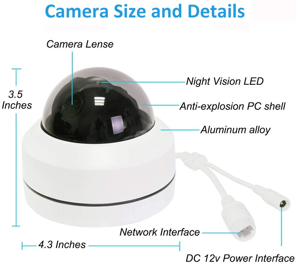 UniLook открытый 5MP PoE PTZ безопасности IP камера 2592x1944P супер HD 4X оптический зум PTZ купольная камера антивандальная с кронштейном