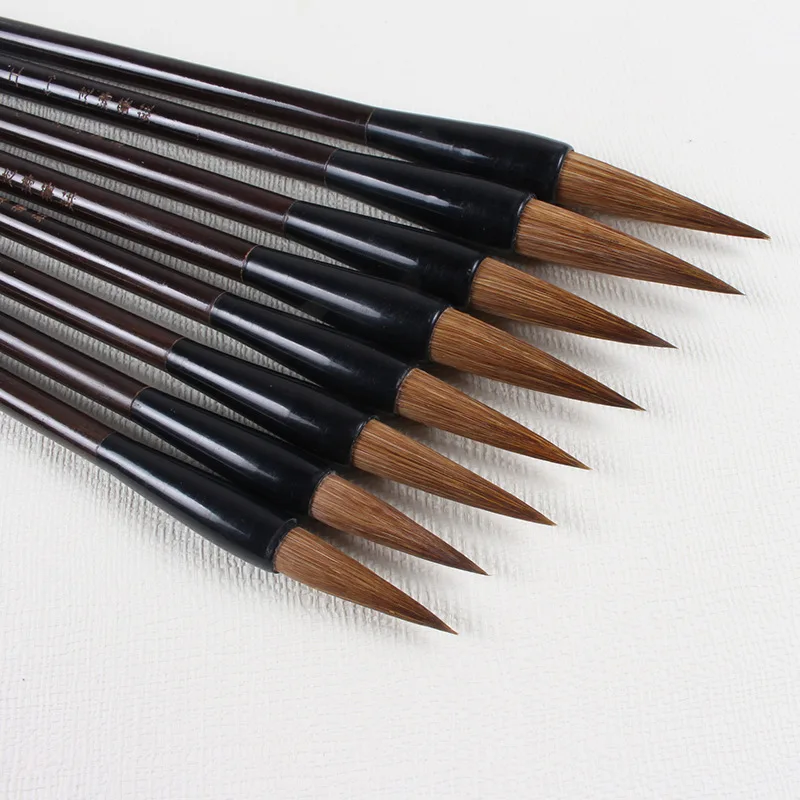 4 шт./компл. Волк волос щетка каллиграфии китайский пейзаж живопись тушью