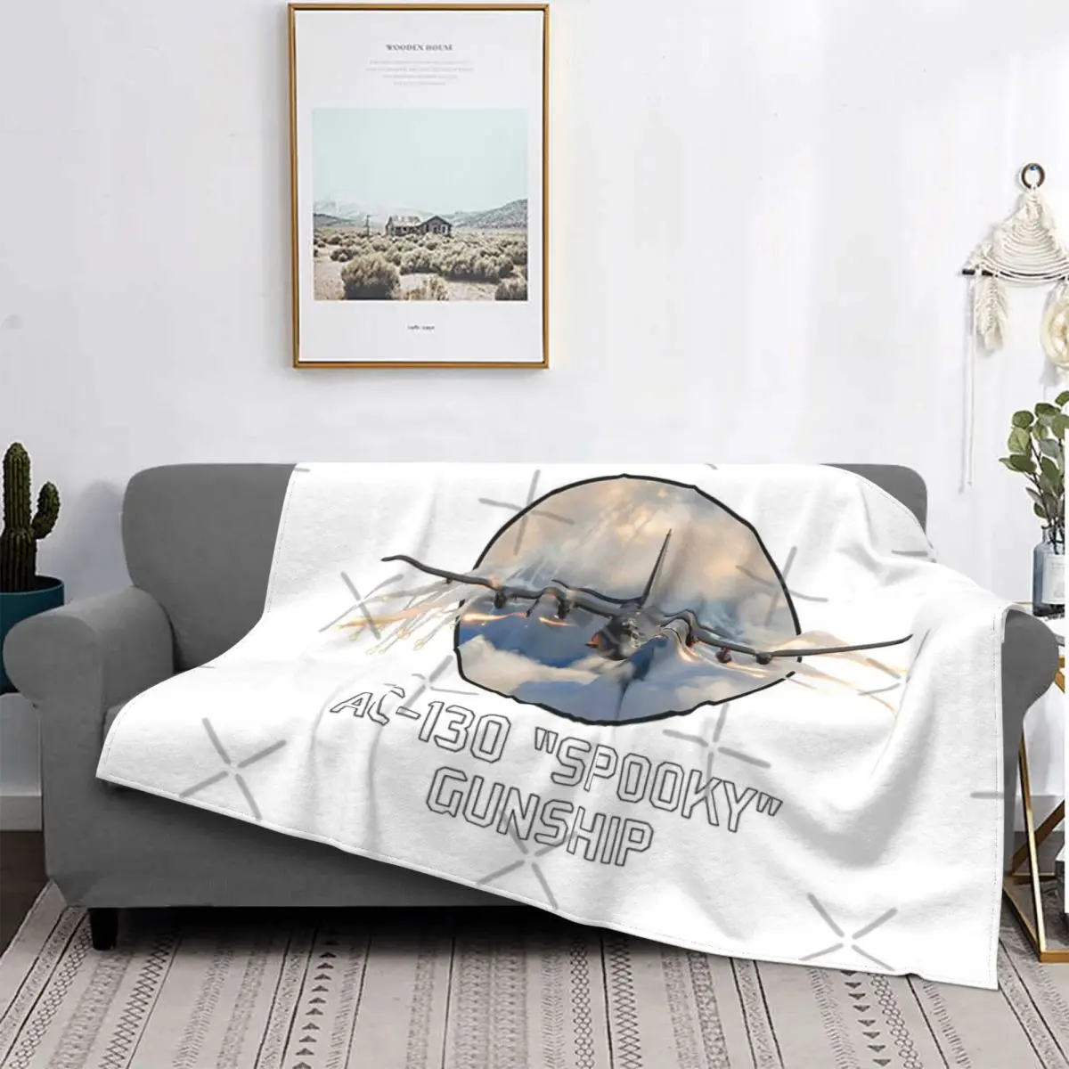 

Ac 130 Spooky Gunship Blanket Bedspread Bed Plaid Comforter Throw Blanket Hoodie Blanket Children'S Blanket