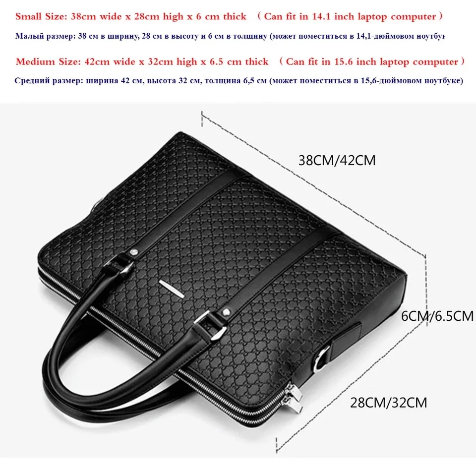 New Men's Briefcase Microfiber Leather Laptop Bag Travel Notebook bag Large Capacity Business Handbags For Men's Documents Bag