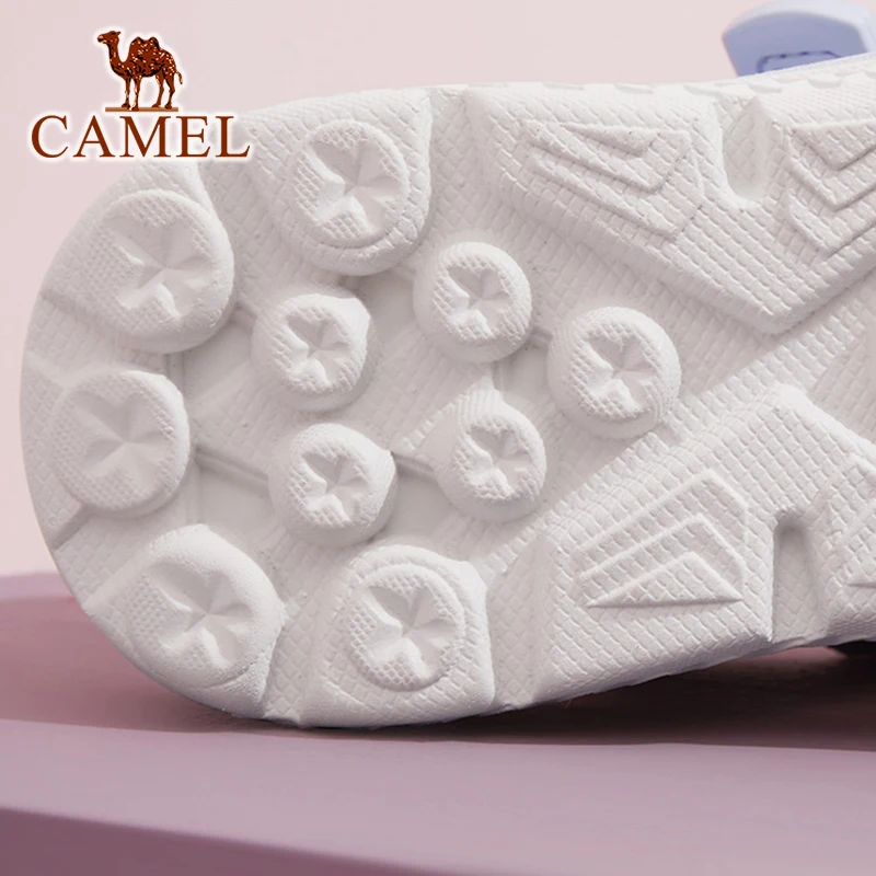 CAMEL Women's Shoes Outdoor Summer Thick-soled Mid-heeled Casual Sports Beach Sandals Flat Bottom Water Shoes Female