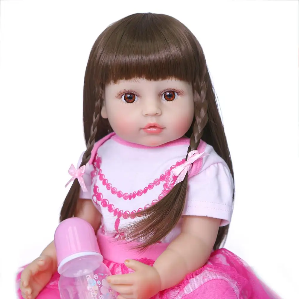 Кукла Мягкая силиконовая виниловая для новорожденных 55 см два цвета | Игрушки и